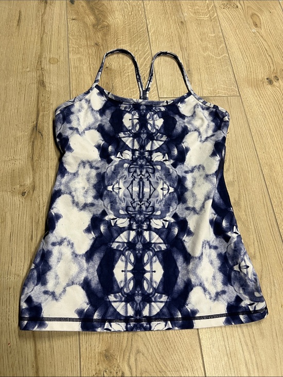 lululemon athletica Tops - lululemon athletica Navy & White Tie-Dye Racerback Tank